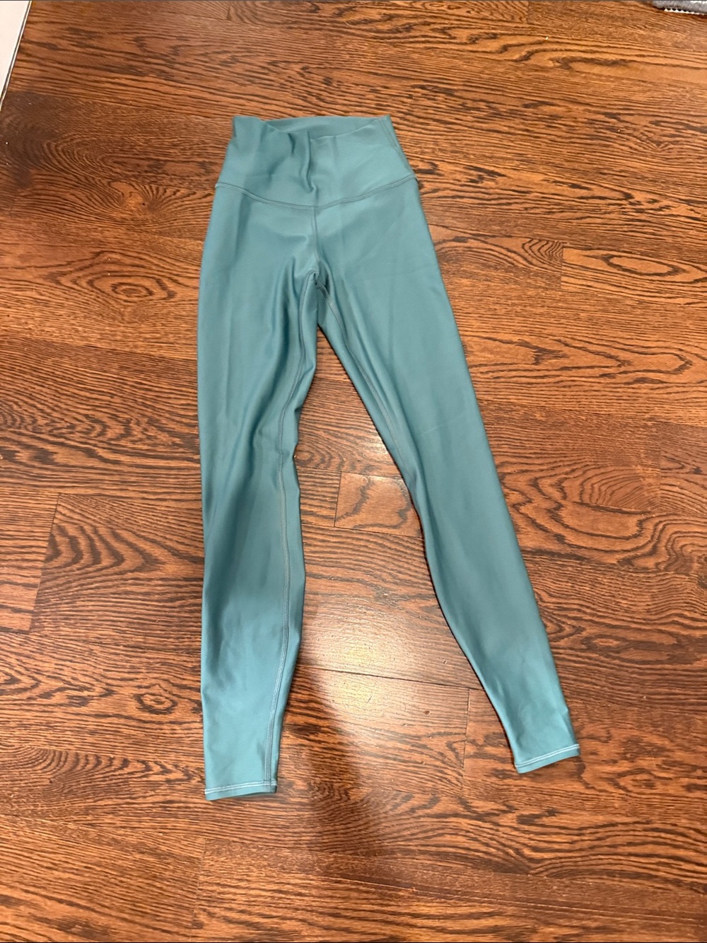 ALO Yoga High-Waist Leggings in Teal Blue-Green